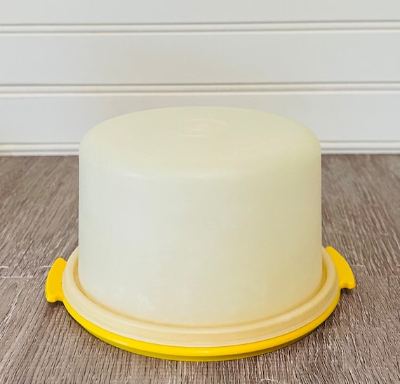 Vintage Tupperware MINI Cake Keeper Carrier/ Vintage Tupperware Cake  Container / Tupperware 1498 / Kids Play Tupperware Cake Carrier 