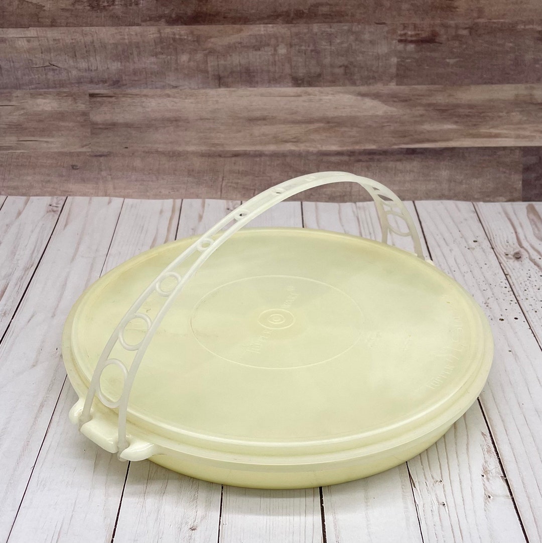 Vintage Tupperware Divided Container / Tupperware Party Susan Divided