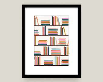 Cozy Bookshelf Framed Print