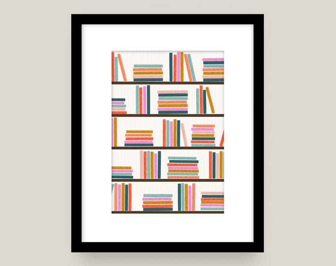 Cozy Bookshelf Framed Print
