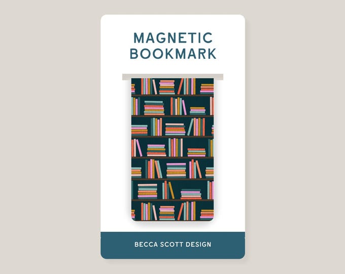 Bookshelf Print Magnetic Bookmark