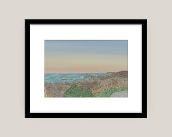 Marginal Way Framed Print (Ogunquit, Maine)