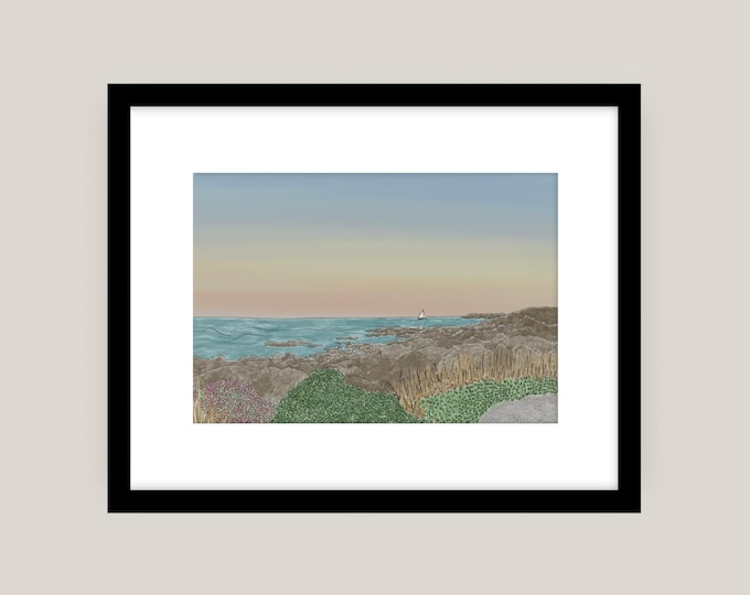 Marginal Way Framed Print (Ogunquit, Maine)