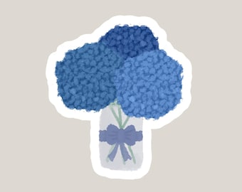 Hydrangea Vase Sticker