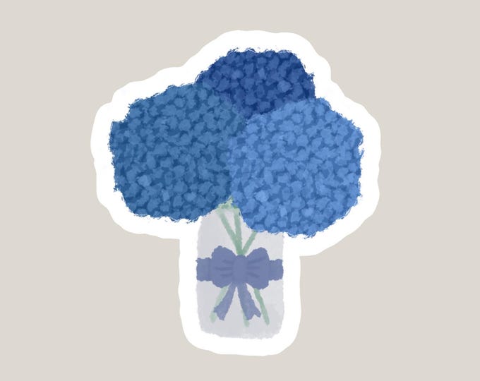 Hydrangea Vase Sticker