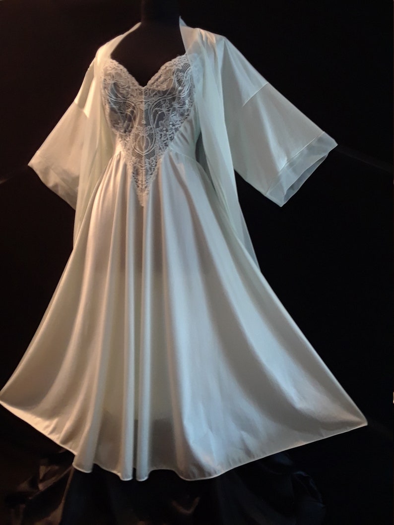 Olga Nightgown & Robe Set EXTRAORDINARY Chiffon Spandex Etsy