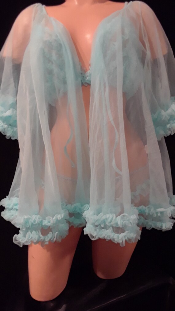 Rare *Vintage Chiffon PANDORA BabyDoll Nightgown*