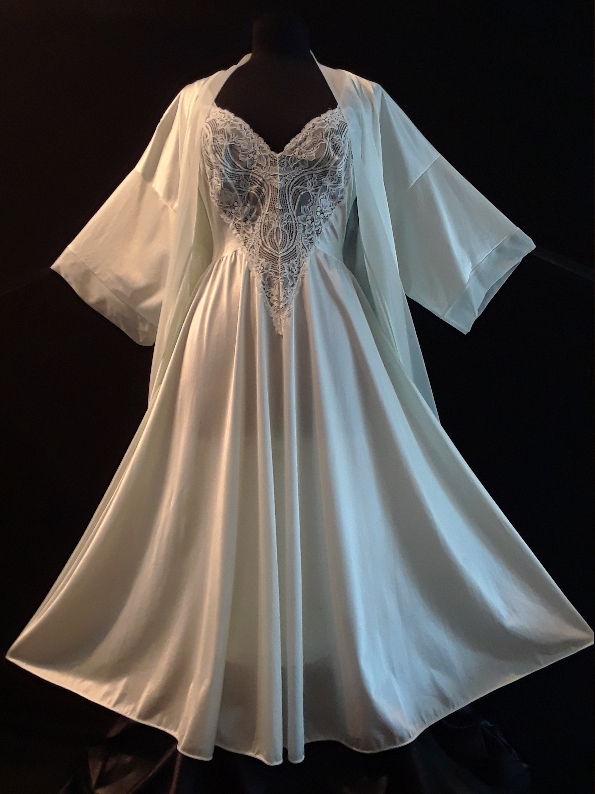 Olga Nightgown Robe Set EXTRAORDINARY Olga Set Chiffon | Etsy
