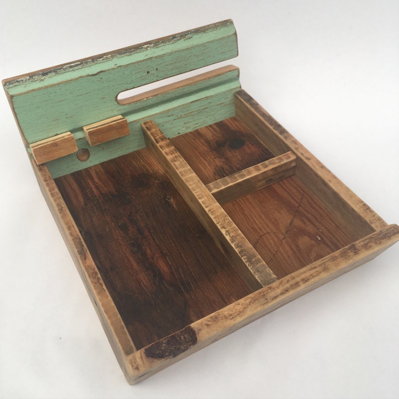 Wood Valet Barn Wood Dresser Caddy Reclaimed Wood Tray Etsy
