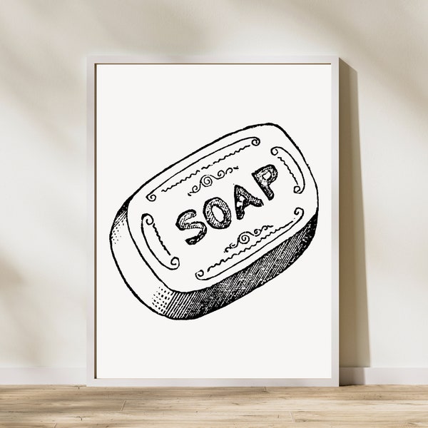 Bathroom sign printable - Vintage Soap by ExhibitLeah