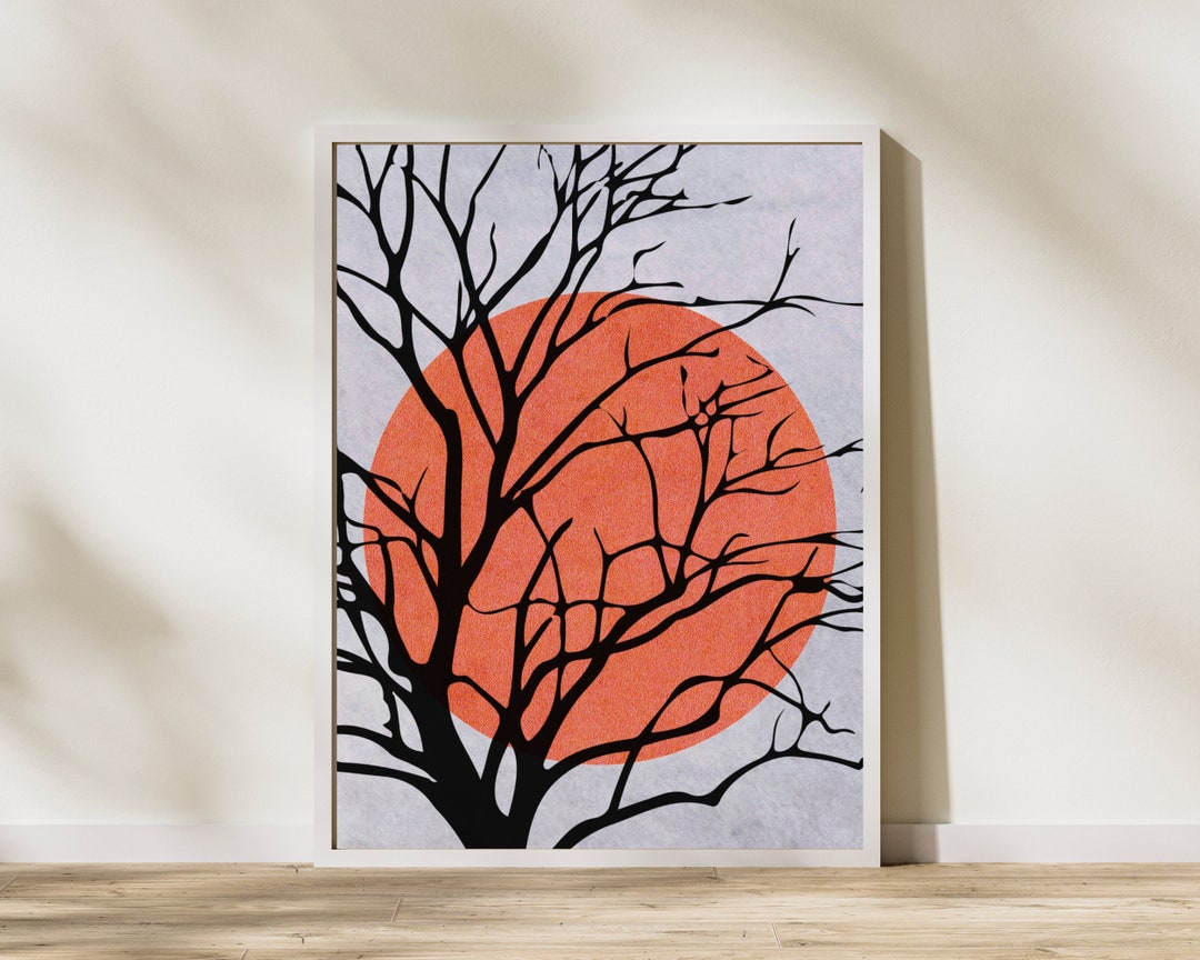 African Art Sunset Tree by Exhibitleah Etsy