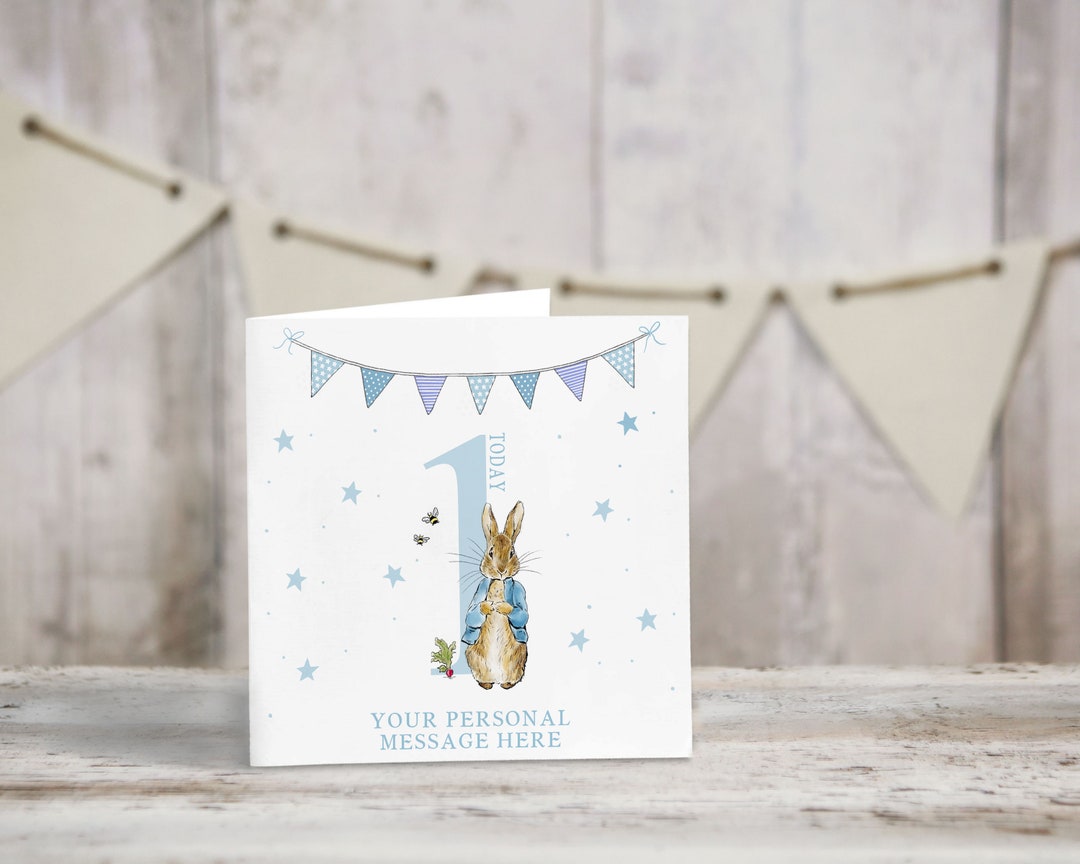 Personalised Peter Rabbit Birthday Card Greeting Card Happy Birthday