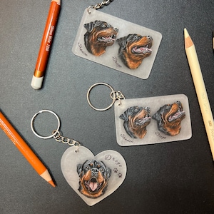 Porte-clés personnalisé pour animal de compagnie, porte-clé pour animal de compagnie, cadeau commémoratif pour animal de compagnie, porte-clé portrait d'animal de compagnie, porte-clé personnalisé pour animal de compagnie, dessin de chien, dessin de chat, dessin d'animal de compagnie