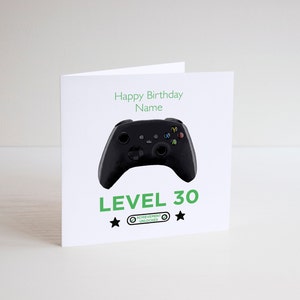 Carte de 30e anniversaire de Funny Gamers - Carte de vœux - Joyeux anniversaire - Carte de 30e anniversaire - vierge à l’intérieur - drôle de 30e anniversaire - carte de niveau 30