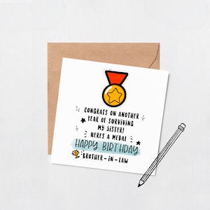 Lustige Geburtstagskarte für Schwager - Happy birthday - Brüder Geburtstag - witzige Geburtstagskarte - witzige Geburtstagskarte!