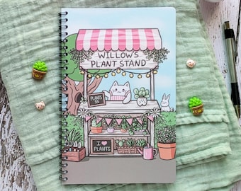 Plant Care Notebook, Plant Tracker Journal, Plant Lover Gift, Cats and Plants Journal, Botanical Cat Journal, Plants and Cats Gift