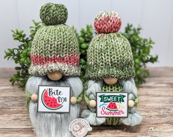 Watermelon Gnome, Watermelon Decor, Mother's Day Gift for Mom, Sweet Summer Gnome, Fruity Decor, Tiered Tray Decor Summer, Watermelon Gift