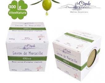 Savon De Marseille zeep 300g | Glycerine | Originele Franse zeep CUBE | La Cigale | Ingrediënten 99% van natuurlijke oorsprong