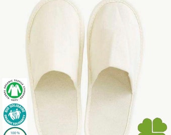 BIO LINNEN badslippers | 100% biologisch afbreekbaar pantoffels | ONE size | ideaal voor Hotel - Sauna bezoek - verpleging