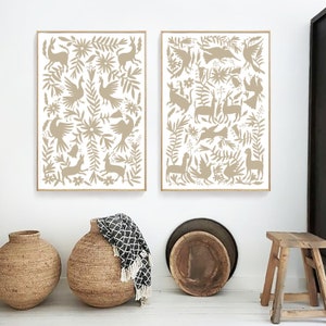 Set of two prints/Otomi mexico/Mexico print/Otomi hanging/Dorm wall hanging/Otomi/Mexican folk art/Extra large wall art/Otomi art/Cozy print