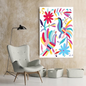 Mexican print/24x36/Otomi mexico/Mexican folk art/Otomi print/Extra large wall art/Otomi wall art/Printable wall decor/Home decor/Otomi Art