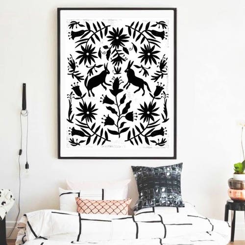 Otomi Mexico Bedroom Decor Big Size Print Bedroom Wall Art Etsy