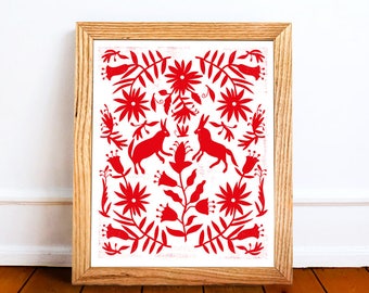 Otomi Home Decor, Otomi Printable Art, Mexican Otomi Decor