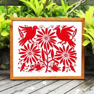 Otomi Home Decor, Mexican Otomi, Otomi indian, Mexican folk art paintings, Otomi indians, Otomi pattern, 8x10 in, 11x14 in, 16x20in