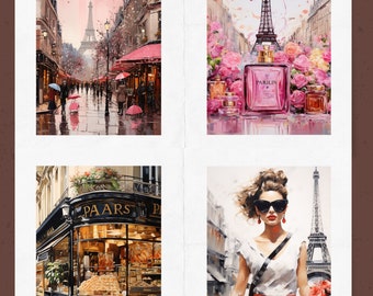 Paris French Digital Prints for Wall Art