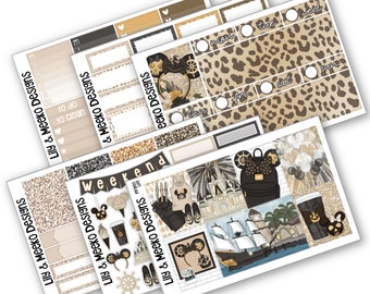 Pirates Life | Vertical Planner Michaels Recollections White Space Hobonichi Techo PP Weeks Happy Planner 1.5&quot; Caribbean disney