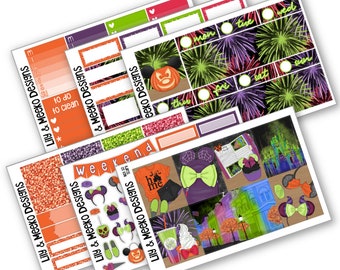 Not So Scary | Vertical Planner Michaels Recollections White Space Hobonichi Techo PP Weeks Happy Planner 1.5&quot; mickey halloween party disney