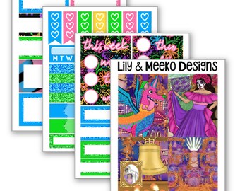 Remember Me | Micro Planner Sticker PP Wochen Kit Vertikal Druck Druck B6 A6 A5 1,5" Standard Spalten Halloween Disney Coco