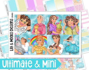 Encanto | Disney Planner Sticker Kit Weekly Vertical | For use in Erin Condren Life Planner, A5Wide A5W, Happy Disneyland walt disney world