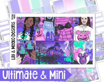 Spooky Magic | Planner Sticker Kit Weekly Vertical | For use in Erin Condren Life Planner, A5 Wide, Happy Planner | Full Disney halloween