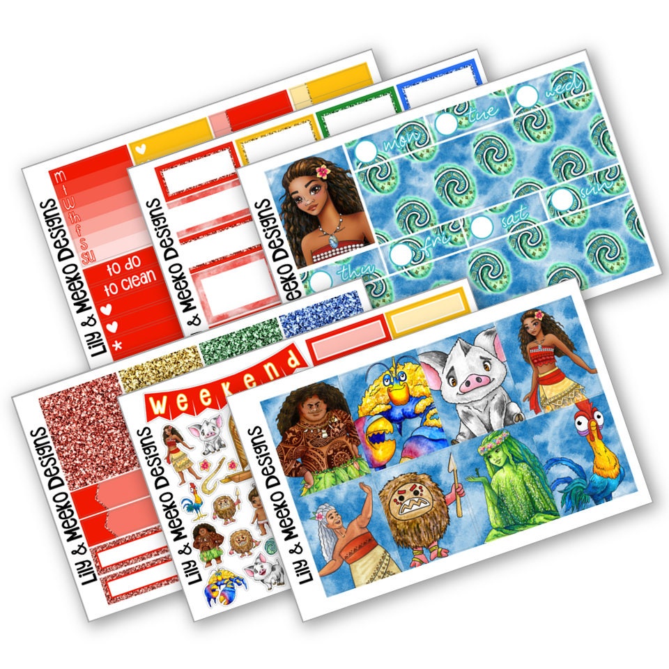 Disney Moana Printable Planner Stickers - Decorate Your Own Planner — Best  Toys For Kids
