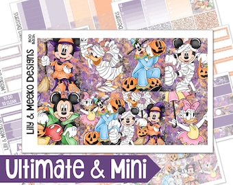 Boo Bash | Disney Halloween Planner Sticker Kit Weekly Vertical | For use in Erin Condren Life Planner, A5Wide A5W, Happy Planner disneyland