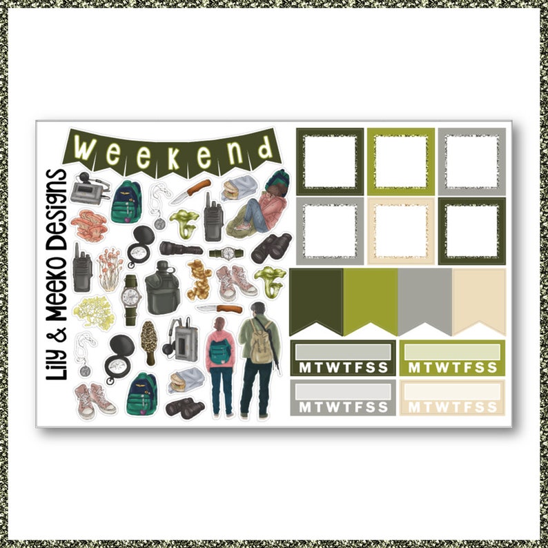 Last of Us Planner Sticker Kit Weekly Vertical For use in Erin Condren Life Planner, A5Wide A5W, MAMBI Happy Planner Full Box Joel image 3