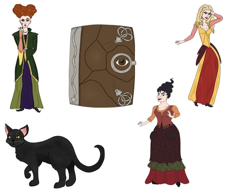 Matte Cardstock Die Cuts Pack of 5 Hocus Pocus