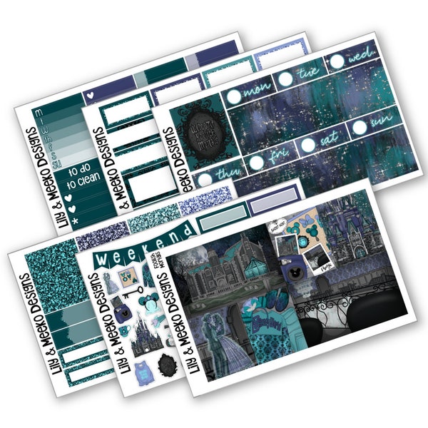 Foolish Mortals | Weekly Planner Sticker Kit Michaels Recollections White Space A5Wide PP Weeks Happy 1.5" disney halloween haunted mansion