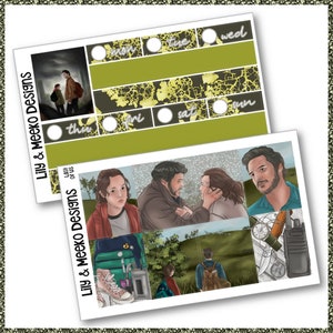 Last of Us Planner Sticker Kit Weekly Vertical For use in Erin Condren Life Planner, A5Wide A5W, MAMBI Happy Planner Full Box Joel image 10