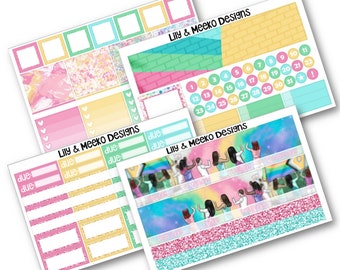 Love is Love Pride Monthly | Sticker for use in Erin Condren Life Planner Classic Vertical Happy Planner A5W A5Wide caress press rainbow gay