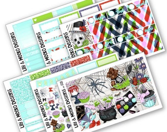 Trick or Treat | Planner Sticker Kit | Vertical Happy Planner Michaels Recollections PP Weeks Hobonichi Techo 1.5" TWG Designs halloween