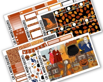 Ciudad de Halloween/Calcomanía del planificador Kit semanal Recuerdos de Michaels Espacio en blanco A5Wide PP Weeks Happy 1.5" disney halloween halloweentown