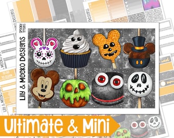 Spooky Treats | Disney Halloween Planner Sticker Kit Weekly Vertical | For use in Erin Condren Life Planner, A5Wide A5W, Happy Planner WDW