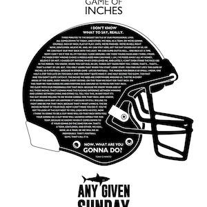 Any Given Sunday film Giclee print