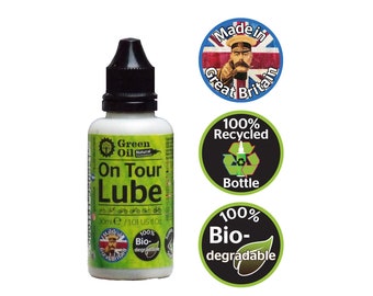 Green Oil's  100% Biodegradable Wet Chain Lube - 30 ml - Bicycle Lubricant (lube) for wet weather conditions