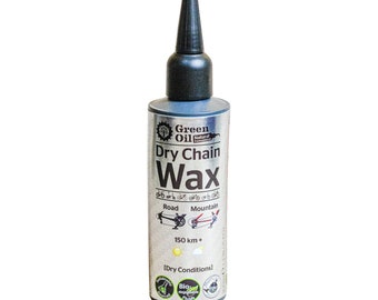 Green Oil's 100% Biodegradable Dry Chain Wax Bicycle Lubricant (lube) for dry weather conditions