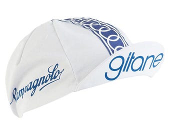 Gorra de ciclismo vintage con logo de Gitane / Gorra retro para bicicleta de carretera / Se ajusta debajo del casco / Hecha en Italia