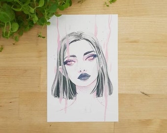 Tough Love Fantasy Art Art Print Mixed Media Girl Etsy