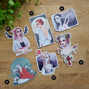 STICKER PACK Pick & Mix Matte Vinyl Stickers, Fantasy Art, Sticker Bomb, Illustrated Die Cut Stickers, Sketchbook Planner Decoration image 5